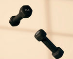 Floating 2 lb. hand weights showing 2LB and Pvolve logo thumbnail