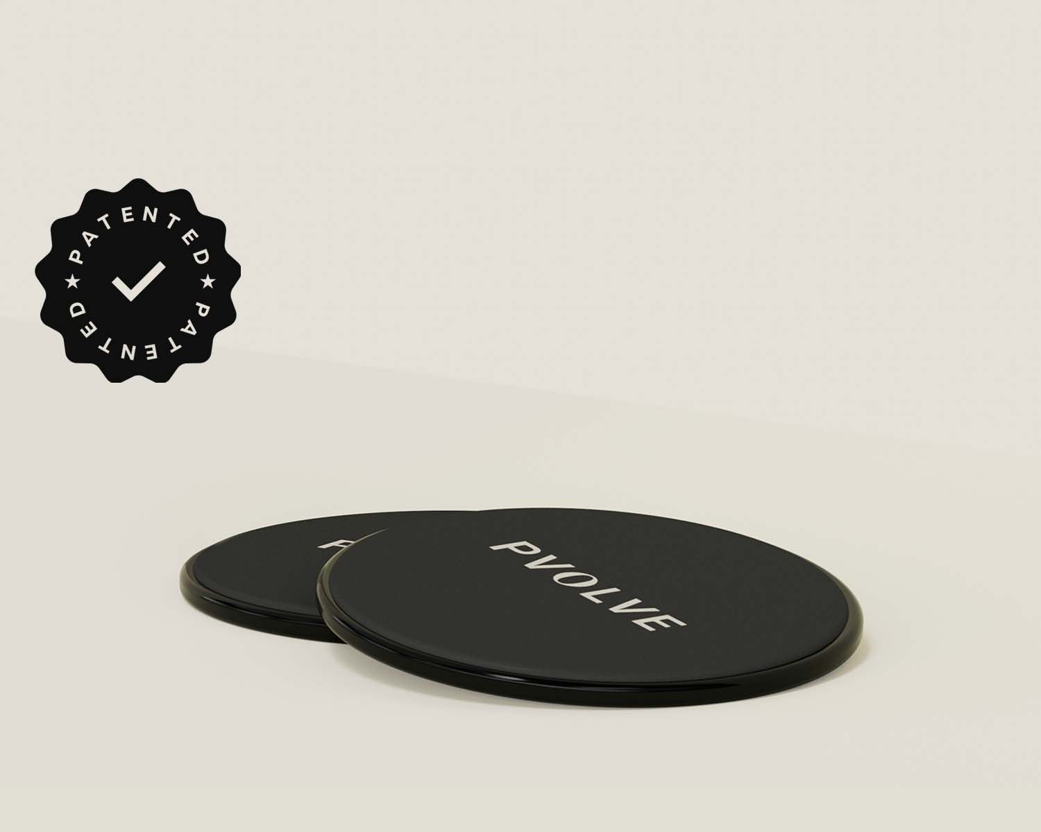 Exercise mat with grid design and numbers, featuring 'Pvolve' branding.