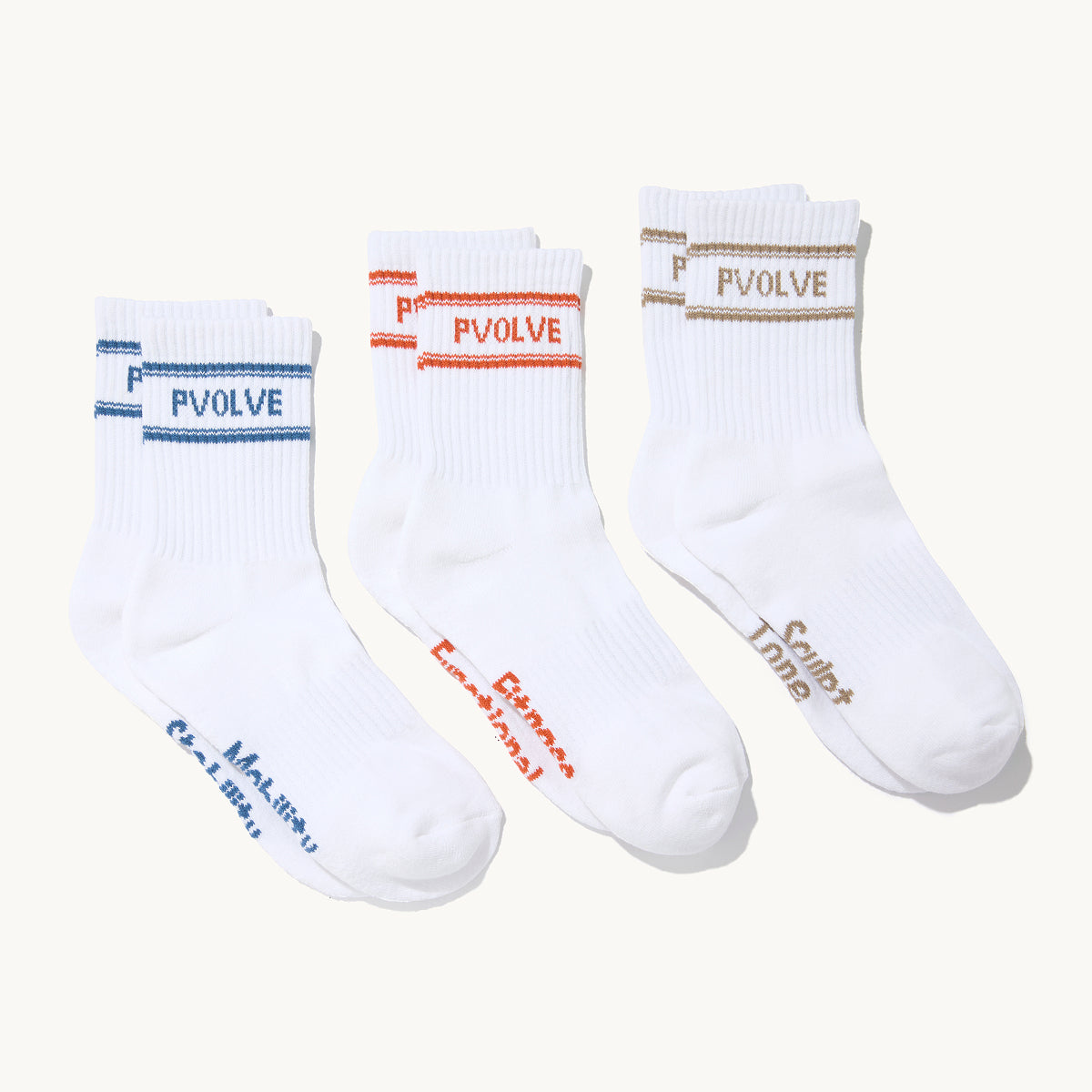 PVOLVE Striped Ankle Socks (1 Pair)